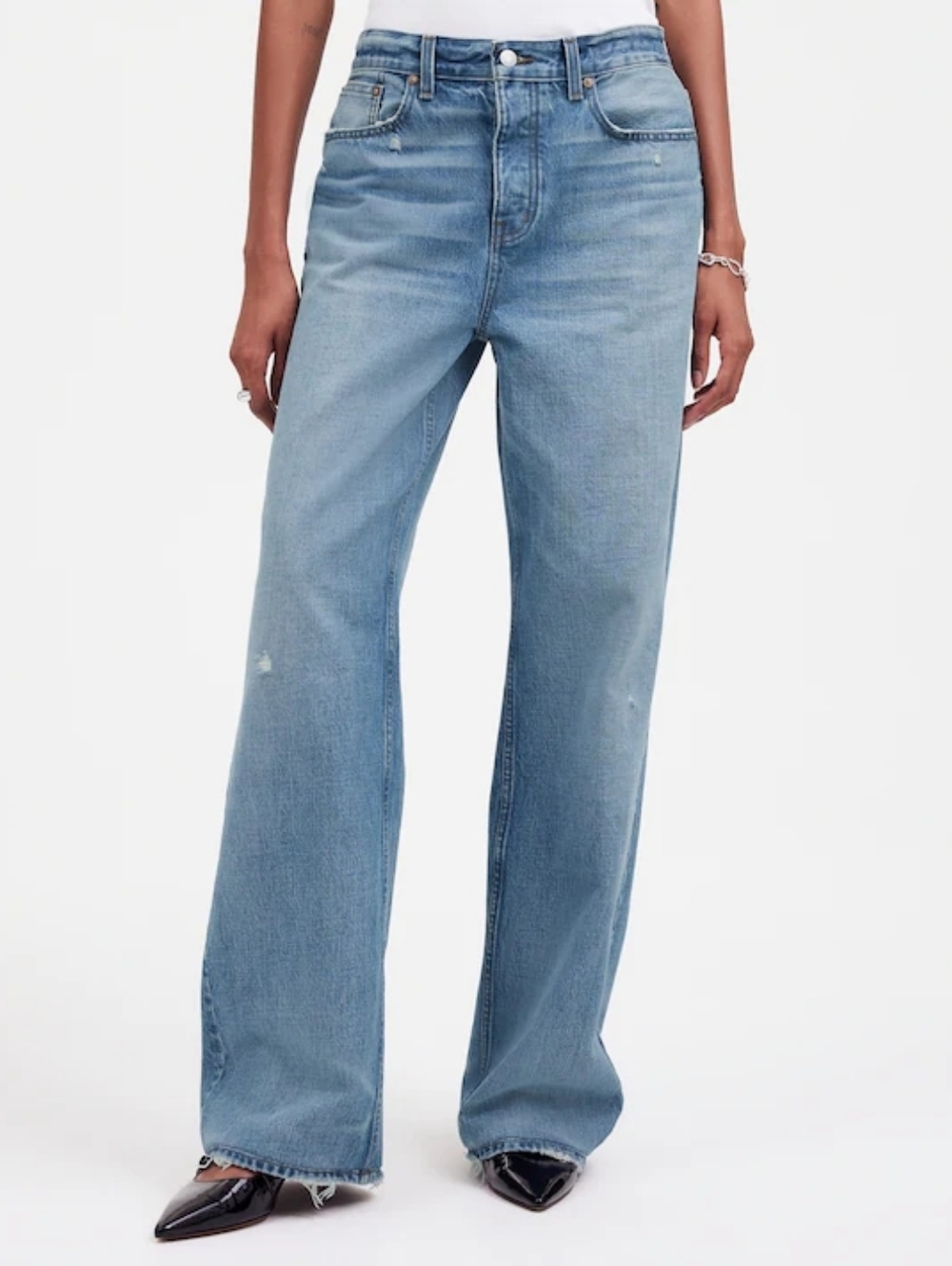 Madewell Low Slung Baggy Denim Jeans 27 Tall - Picture 2 of 16